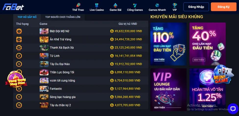 Kho game đa dạng của 39brt